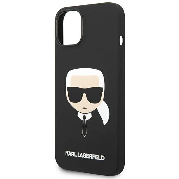 Etui Karl Lagerfeld KLHCP14MSLKHBK na iPhone 14 Plus 6,7" pevné puzdro Silikónová Karl`s Head